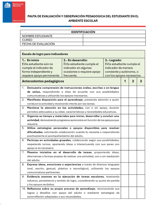 Informe profesor