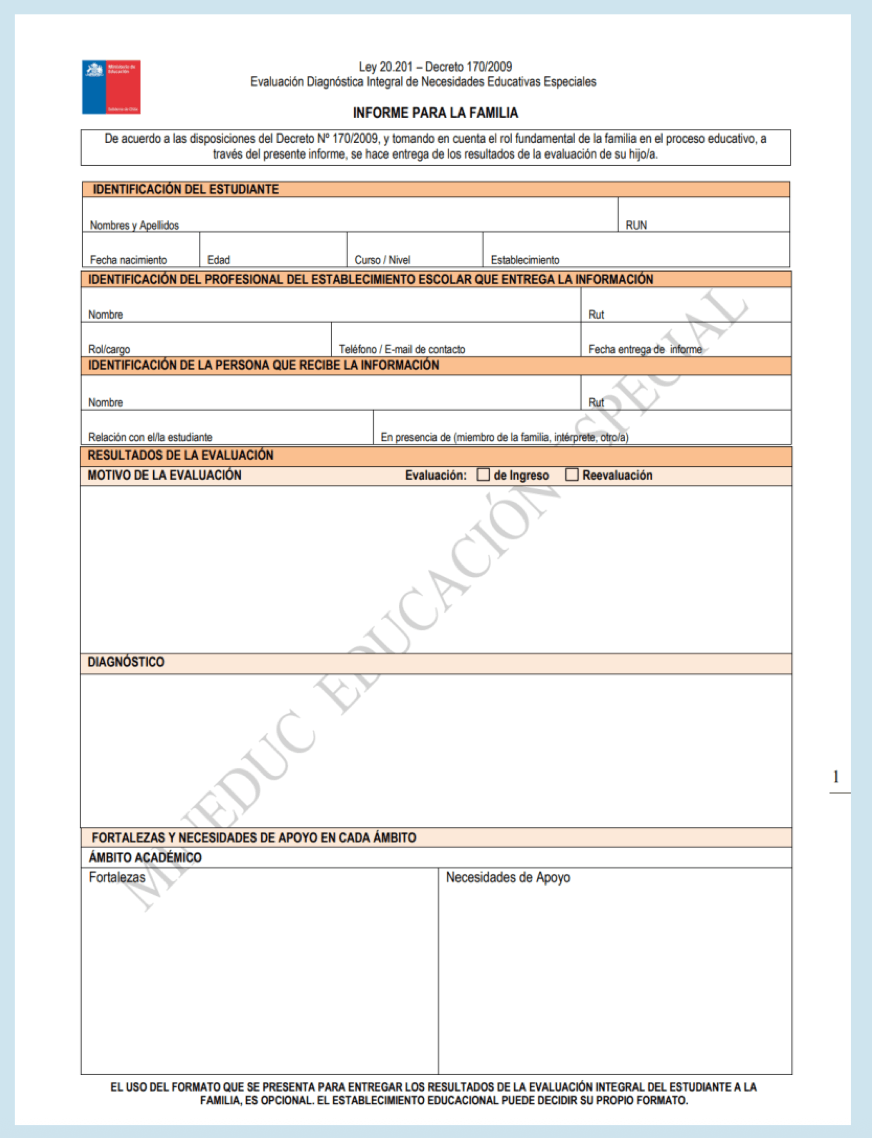 Vista previa: Informe familiar